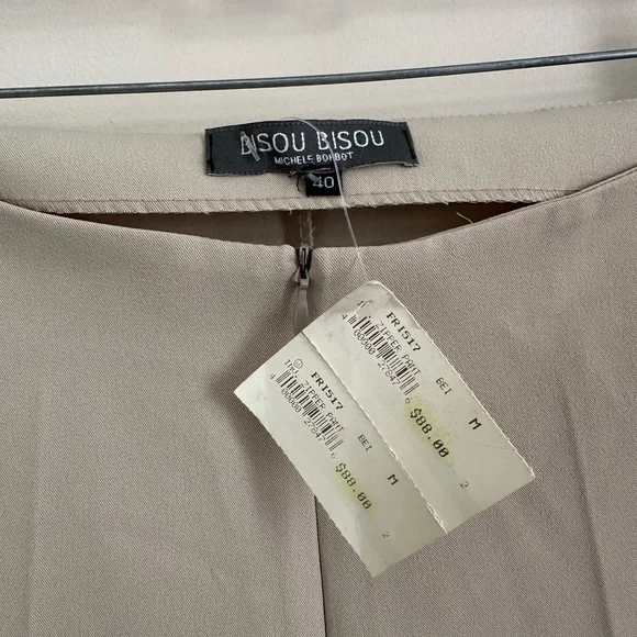 NWT Vintage low rise Bisou Bisou Cream Flare Pants - Picture 2 of 6